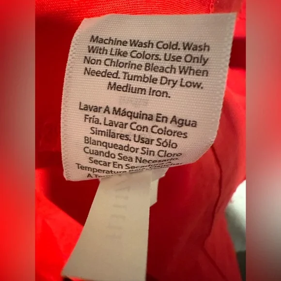 Free Assembly Red Cotton Bow Wrap Around Tie Midi Dress with Puff Sleeves - Picture 12 of 14